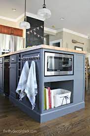 Microwave In The Island Finally Diy Kitchen Island Kitchen Island Design Kitchen Design