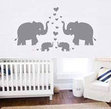 Buy Elephant Wall Decal Family Wall Decal With Hearts And Butterfly Wall Decals Baby Nursery Decor Kids Room Wall Stickers Grey Online In Indonesia B01n41q5eb
