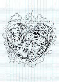 More characters more worldbuilding stuff like that. Doodle Heart Shape And Doodles Monsters Sketch Vector Illustration Sketch Royalty Free Cliparts Vectors And Stock Illustration Image 63541164