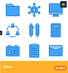 21 Premium Vector Icons Of Office Designed By Deemakdaksina Office Icon Business Card Design Inspiration Vector Icons