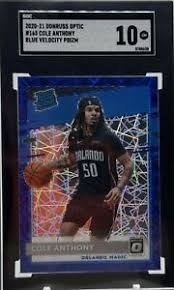 Cole Anthony 2020 Optic #165 Blue Velocity Price Guide