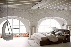 Create a sophisticated industrial look in your bedroom using warm neutral tones. Industrial Bedroom Ideas Photos Trendy Inspirations Bedroom Design Home Bedroom Bedroom Inspirations