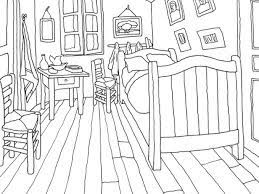 Shop old master's canvas prints: Have Fun Colouring In Your Own Version Of The Bedroom Free Printable Colouring Page Van Gogh Coloring Van Gogh Art Lesson Van Gogh Museum