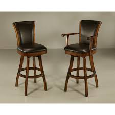 wood swivel bar stools with arms