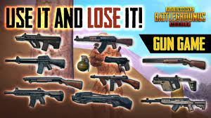 Use Each Gun Only Once Pubg Mobile Gun Game Challenge Youtube