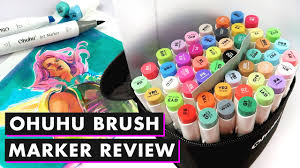 Ohuhu Brush Marker Review Youtube Choose the brush tip for sweeping, calligraphic strokes or quickly color in large areas with the wide chisel tip. ohuhu brush marker review