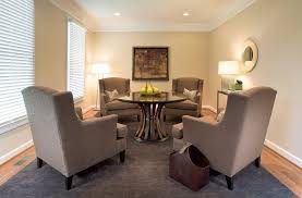 Conversion Table Image Ideas With Neutral Colors And Wood Flooring Clubchair Consoletable Neutralcolors Pedestaltable Roundtable Walldecor Windowblinds