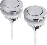 2 bottoni superiori unipolari, doppio pulsante per WC, bottone superiore  per WC, accessori per serbatoio del water, interruttore a pressione singola  ...
