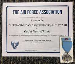 afas cap outstanding squadron cadet recognition civil air