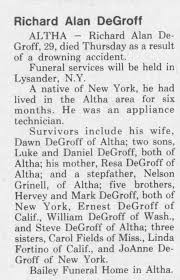 Obituary for Richard Alan DeGroff (Aged 29)
