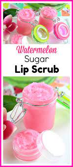 Watermelon Sugar Lip Scrub Fun Summer Diy Lip Scrub Sugar Scrub Diy Lip Scrub Diy Sugar Lip Scrub