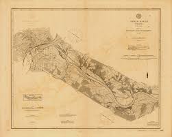 1888 Nautical Chart Of James River From Richmond To