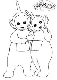 Dipsy And Laa Laa Share A Piece Of Bread In Teletubbies Coloring Page Color Luna In 2020 Teletubbies Coloring Pictures For Kids Coloring Pages