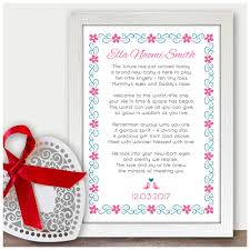 New Baby Gift Ideas Personalised Nursery Wall Art Ideas Baby Boy Baby Girl Son Daughte Christening Poems Baptism Gifts For Girls Personalised Christening Gifts