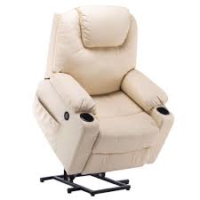 Used Power Lift Electric Massage Sofa Recliner Heated Lounge W Remote 7045 Recliner Chair Lift Recliners Leather Lounge Chair