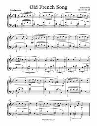 Free Piano Sheet Music Old French Song Op 39 No 16 Tchaikovsky Enjoy 1 Page Version Piano Sheet Music Free Piano Sheet Music Piano Sheet