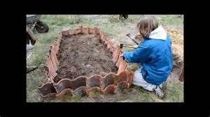 Dachziegel Garten Beeteinfassung Beetumrandung Dachziegel