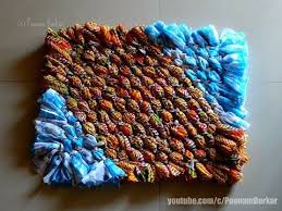 Diy Door Mat From Old T Shirt And Saree Recycle Old Clothes Easy Step By Step Tutorial Youtube Fabric Flowers Diy Recycle Old Clothes Door Mat Diy