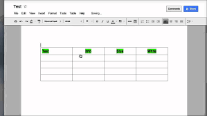 Creating Formatting Tables In Google Docs