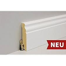 Kgm Sockelleiste Weiss 60 Hoch Hamburger Profil 19x60mm Kabelkanal Weisse Oberflache Mdf Tragermaterial Lange 2 5m Bodenleiste Fur Laminat Abschlu Mdf