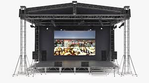 Concert Stage 3d Model In 2020 Concert Stage Stage Lighting Design 3d Model Architecture