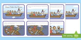 Jesus calms the storm coloring page. Jesus Calms The Storm Story Sequencing Cards