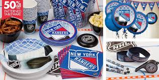 Nhl New York Rangers Party Supplies Hockey Birthday Parties Hockey Birthday Hockey Party
