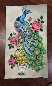 Eatsleepdraw Peacock Painting By Andrew Edlin In Spokane Wa Etsy Art Prints Peacock Art Madhubani Art