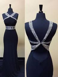 Black And Blue Prom Dress 2017 New Black Sequins Open Back Long Evening Dresses Custom Size Long Slim Prom Dresses Backless Prom Dresses Prom Dresses Blue Navy Blue Prom Dresses