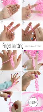 1 finger = 1 ounce. Finger Knitting For Kids The Craft Train