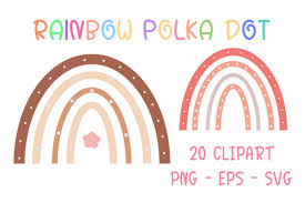 Freevector.com is a place to download free vectors, icons, wallpapers and brand logos. Rainbow Polka Dot Clipart Graphic By Pearlydaisy Creative Fabrica
