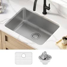 Great customer service · quality guarantee · financing available Kraus Ka1us25b Dex 25 Inch Undermount 16 Gauge Antibacterial Stainless Steel Single Bowl Kitchen Sink