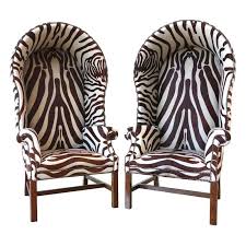 Butler S Chairs In Full Zebra Print Zebra Chair Printed Chair Animal Print Furniture