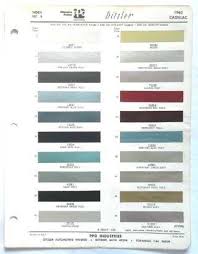 Sell 1962 Cadillac Ppg Color Paint Chip Chart All Models