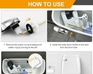 Toilet Tank Flush Lever FRONT MOUNT Toilet Handle Replacement Kit Chrome  Finish