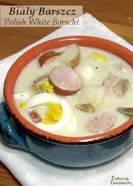 As we've seen, borscht recipes range from very simple beetroot broths to elaborate preparations involving beans, potatoes and all sorts. Polish White Borscht Bialy Barszcz Curious Cuisiniere