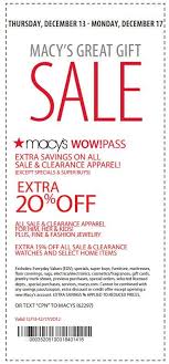 Macy S Coupon Extra 20 Off All Sale Clearance Apparel Fine Fashion Jewelry Merry Christmas Indeed Macys Coupons Printable Coupons Macys Coupon