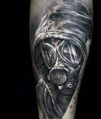 An ideal tattoo choice for an actress or emotional person. 100 Gas Mask Tattoo Designs For Men Breath Of Fresh Ideas