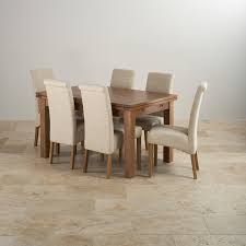 Rustic Oak Extending Dining Set Table 6 Scroll Back Chairs Oak Dining Sets Dining Table Chairs Dining Table