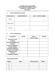 Gaya kreatif ceria keaslian yakin jum no. Borang Pemarkahan Semarak Teater