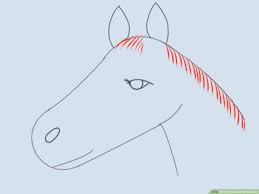 Next, draw 2 upright, pointy ears at the top of the head. How To Draw A Horse Head 15 Steps With Pictures Wikihow