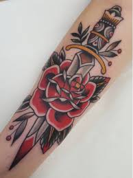 The traditional style involves bold, black outlines with vivid colors for the fill, usually with very little shading. Big Bold And Beautiful Traditional Rose Tattoos Tattoodo