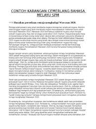 Kesan buruk jika tidak mengamalkan gaya hidup sihat; Contoh Mudah Karangan Smart Mind Home Centre Putrajaya Facebook