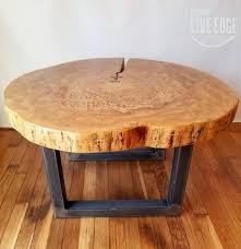 Round Coffee Table Live Edge Industrial Tree Slice Log Etsy Log Coffee Table Live Edge Table Live Edge Coffee Table