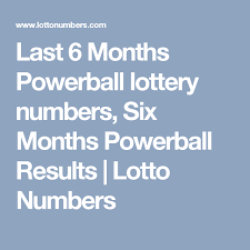 Last 6 Months Powerball Lottery Numbers Six Months Powerball Results Lotto Numbers Lottery Numbers Lotto Numbers Powerball