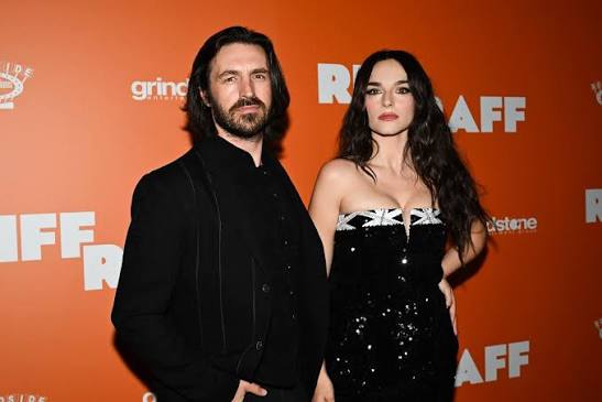 Not every photo is this serious on this roll…. Little trip sans child to NY  for epic premiere of RIFF RAFF starring this very talented lady  @emanuelapostacchini - out tomorrow Feb 28th