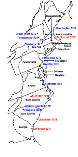Revolutionary War Battles Map American Revolution Battles