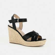 Check spelling or type a new query. Espadrilles A Talon Compense Femme En Cuir Noir Jonak