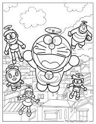 Doraemon colour pages