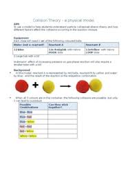 When two molecules collide with enough force, old chemical bonds are broken and new bonds form, resulting in. Activity A Collision Theory Gizmos Ninth Grade Lesson Exploring Collision Theory Betterlesson You Will Need Blue Green And Orange Markers Or Colored Pencils For The First Part Of This Activity Pedoru